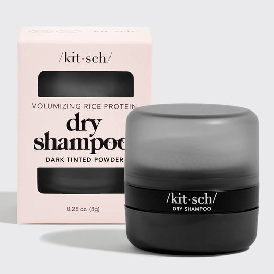 Volumizing Rice Protein Dry Shampoo - Dark Tinted Powder KITSCH Tuuheuttava riisiproteiini kuiva shampoo - tumma