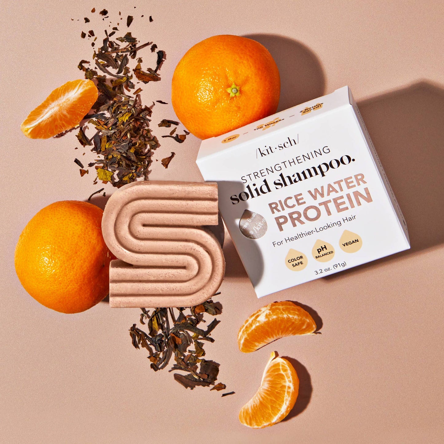 Rice Water Protein Shampoo Bar for Hair Growth KITSCH Riisivesi Proteiini palashampoo