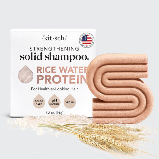 Rice Water Protein Shampoo Bar for Hair Growth KITSCH Riisivesi Proteiini palashampoo