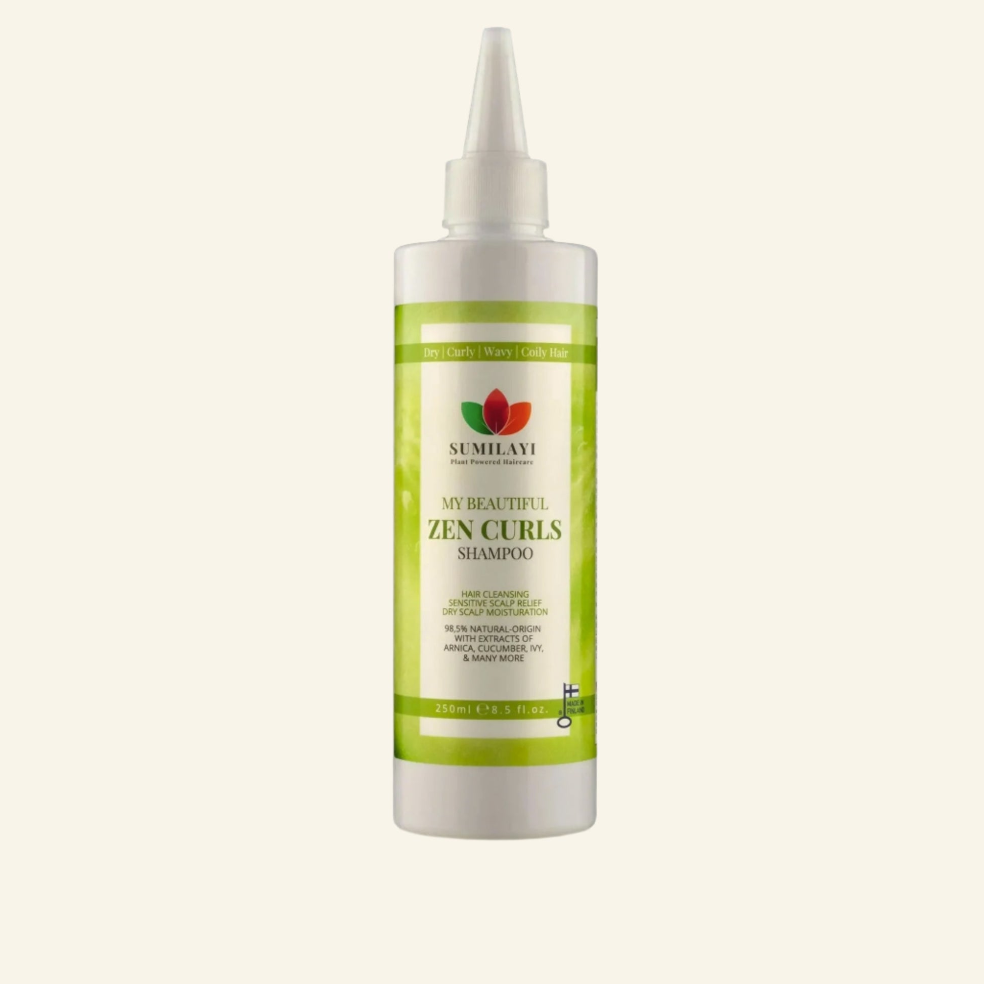 My Beautiful Zen Curls Shampoo 250ml  | Hajusteeton ja hellävarainen - Laadukas Hair Shampoo, valmistaja: Sumilayi. Saatavilla verkkokaupassa Sumilayi. Katso lisää: My Beautiful Zen Curls Shampoo 250ml | Hajusteeton ja hellävarainen - Suomi Sumilayi Plant-Powered Hair Care.