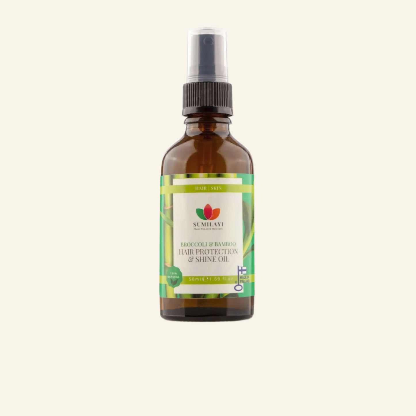 Suojaa ja kiiltoa Broccoli & Bamboo Oil 50ml - Laadukas Hair Oil, valmistaja: Sumilayi. Saatavilla verkkokaupassa Sumilayi. Katso lisää: Suojaa ja kiiltoa Broccoli & Bamboo Oil 50ml.